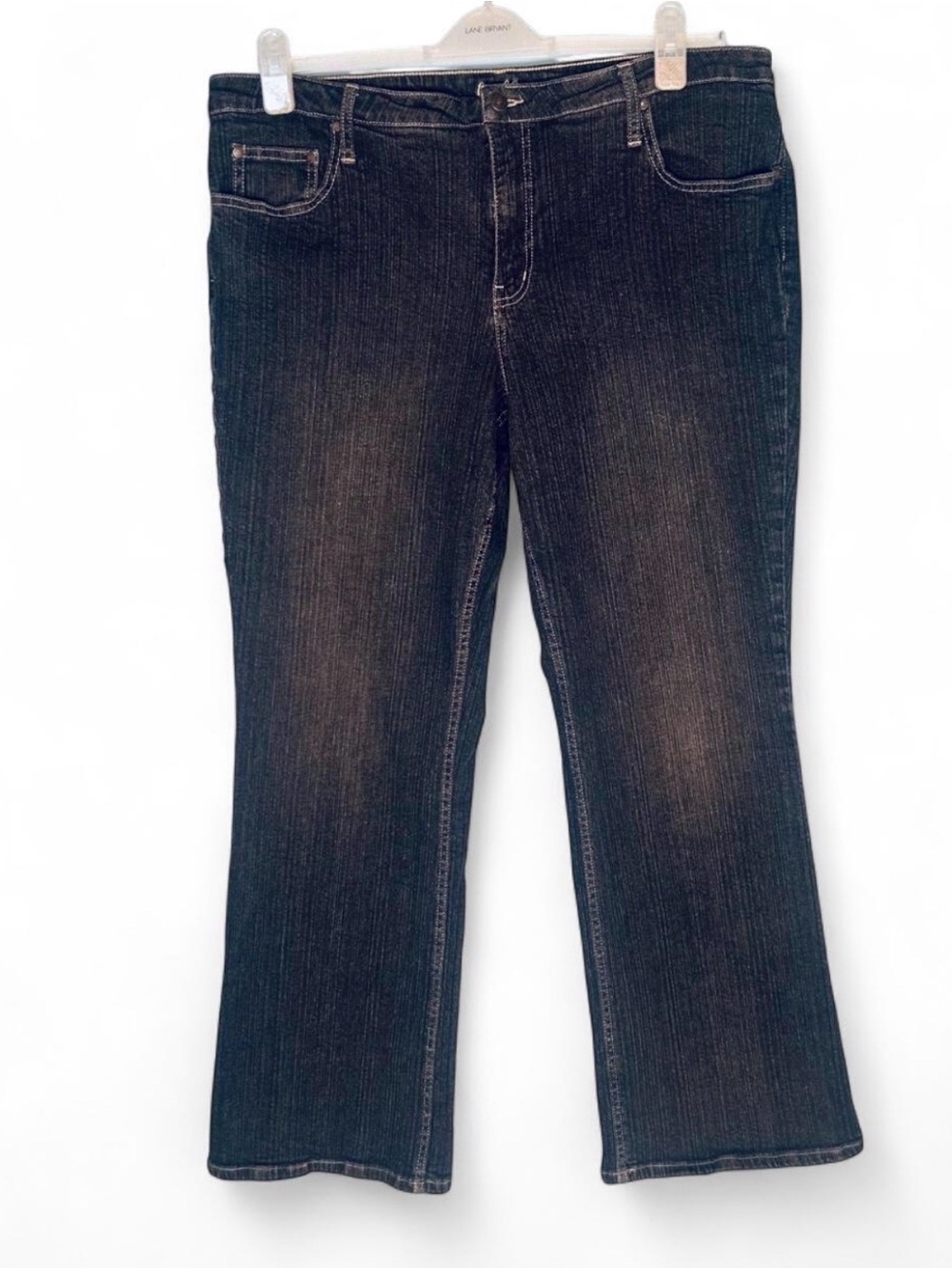 Plus size vintage Jeans L.A. Blues Black Wash 99% Cotton boot cut lil flare. 20